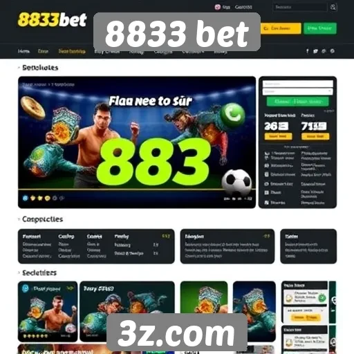 Características principais do site 8833 bet